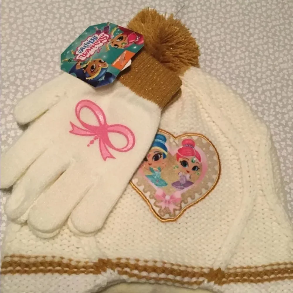 Shimmer & Shine Girls Hat And Glove Set